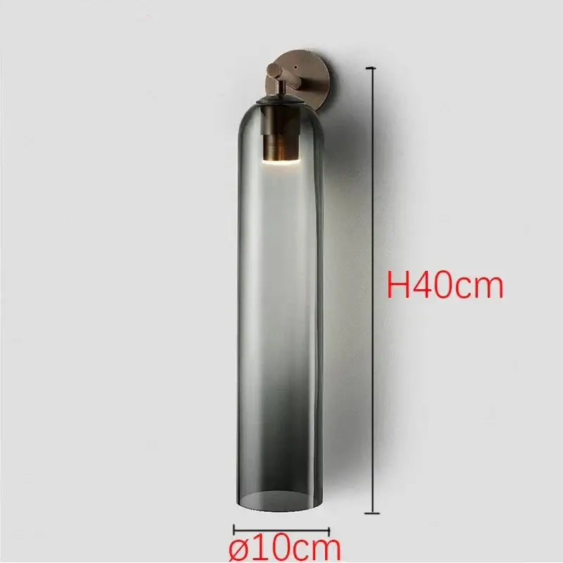 Smoked Glass Wall Sconce