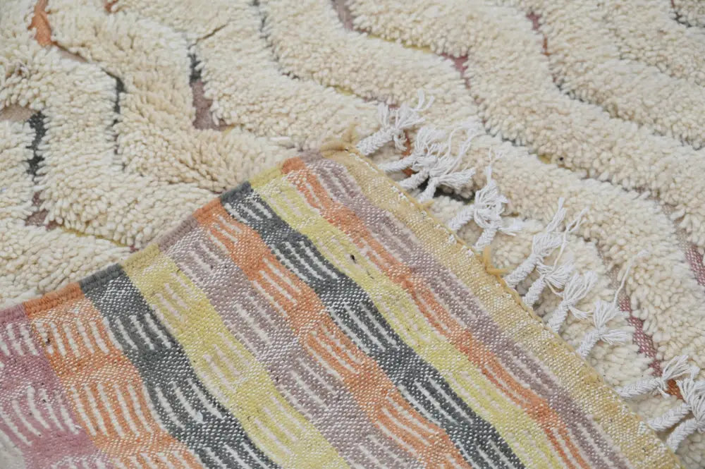 Cream Zigzag Moroccan Rug Neutral Tones