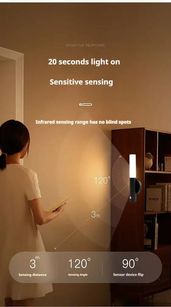 Black Motion Sensor Sconce