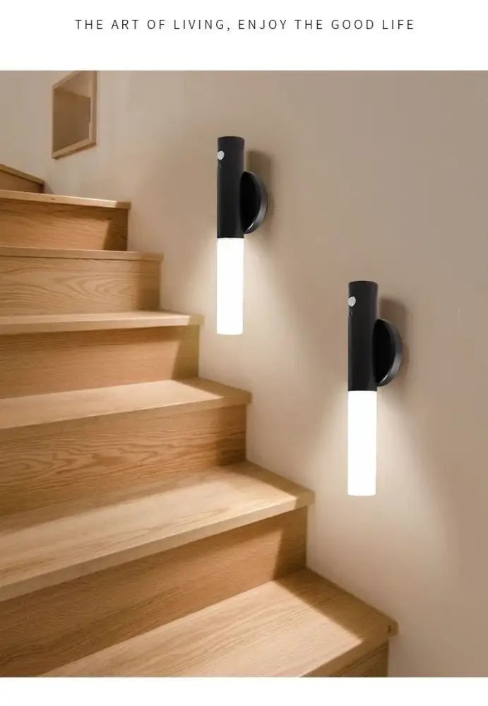 Black Motion Sensor Sconce
