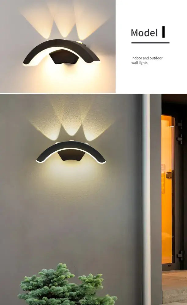 Black Frosted Glass Outdoor Light