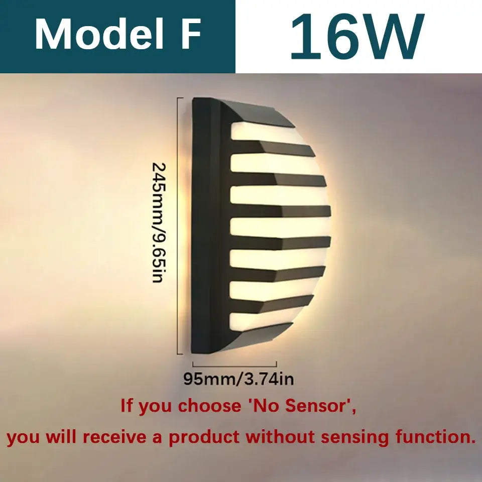 Black Frosted Glass Outdoor Light