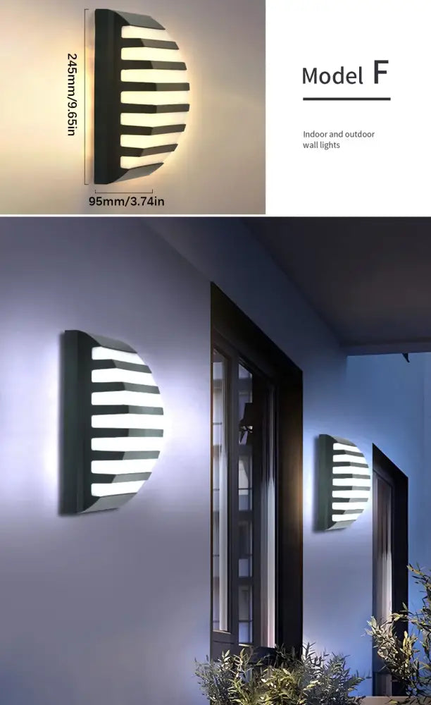 Black Frosted Glass Outdoor Light