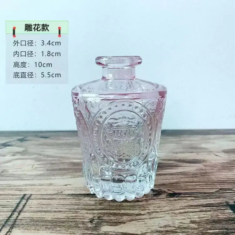 Multicolor Ribbed Glass Vase