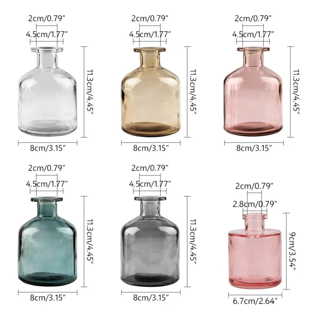 Multicolor Ribbed Glass Vase