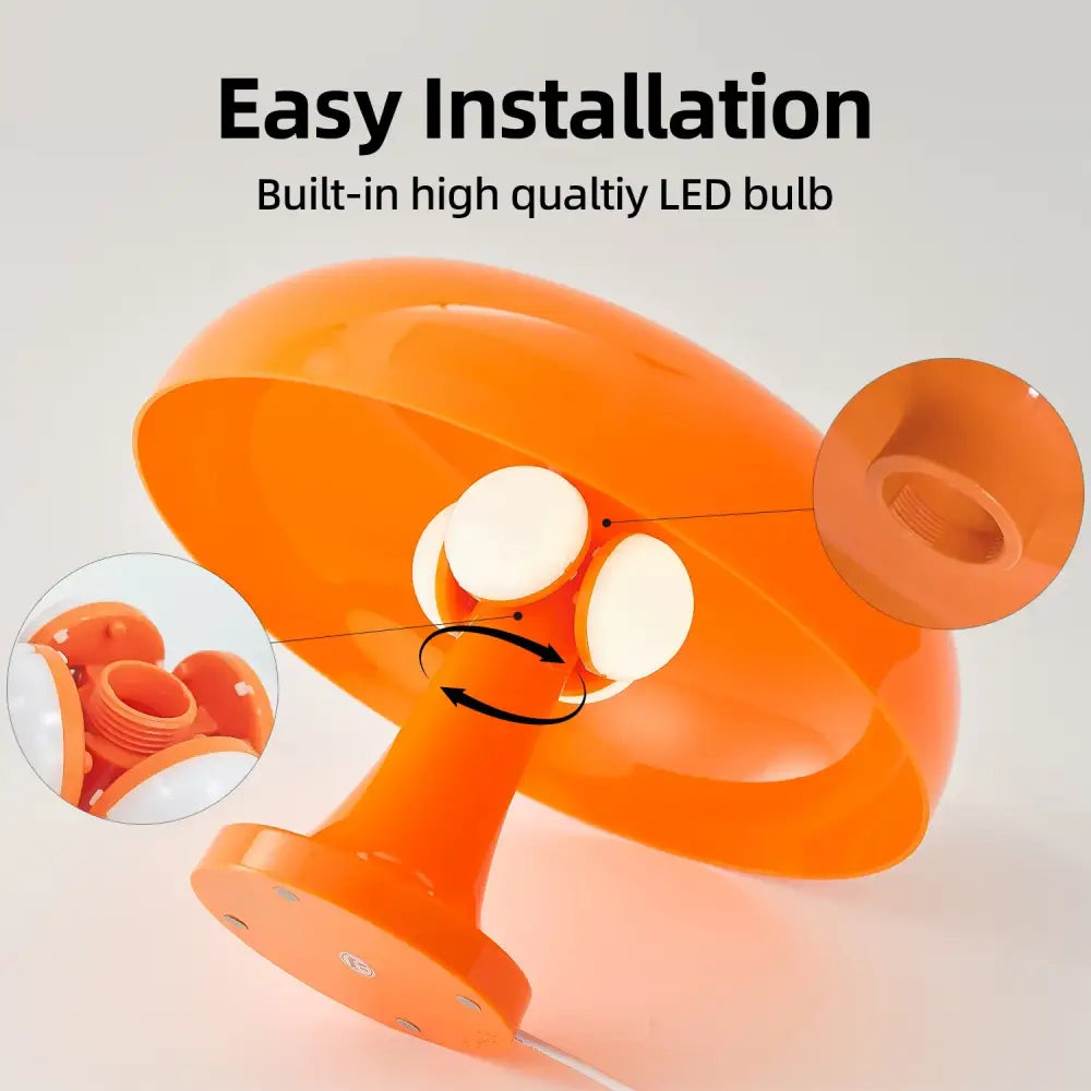 Orange Mushroom Table Lamp