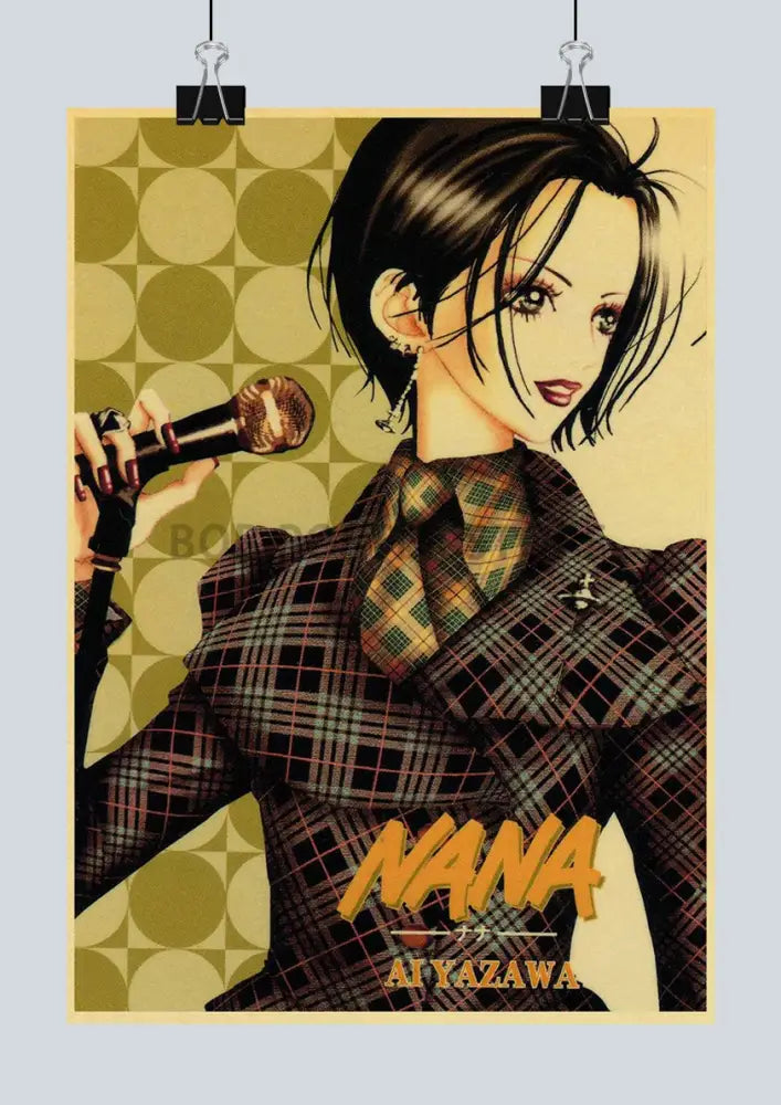 Vintage nana anime kraft paper poster bedroom retro art print
