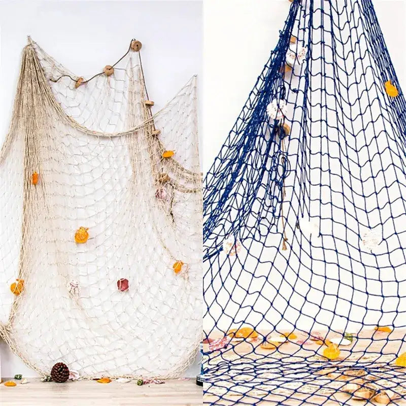 Beige Nautical Fishing Net
