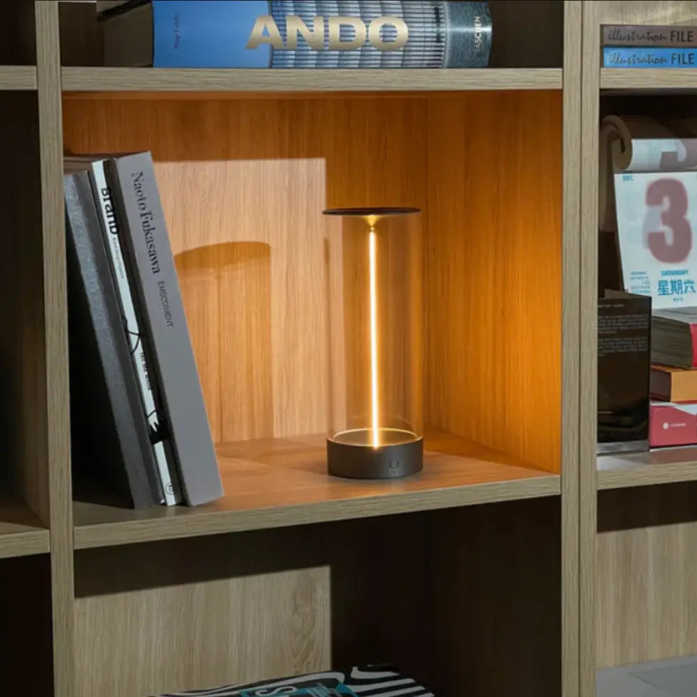 Black Glass Table Lamp