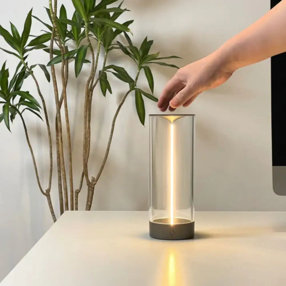 Black Glass Table Lamp