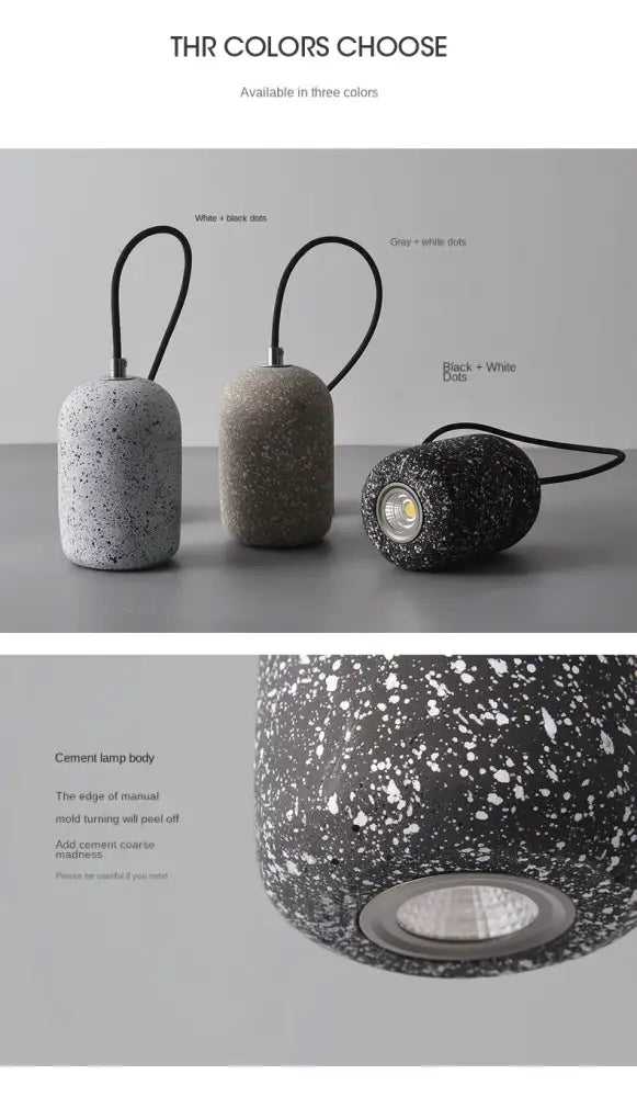Grey Cement Pendant Lamp