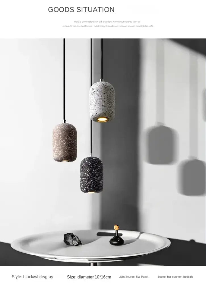 Grey Cement Pendant Lamp