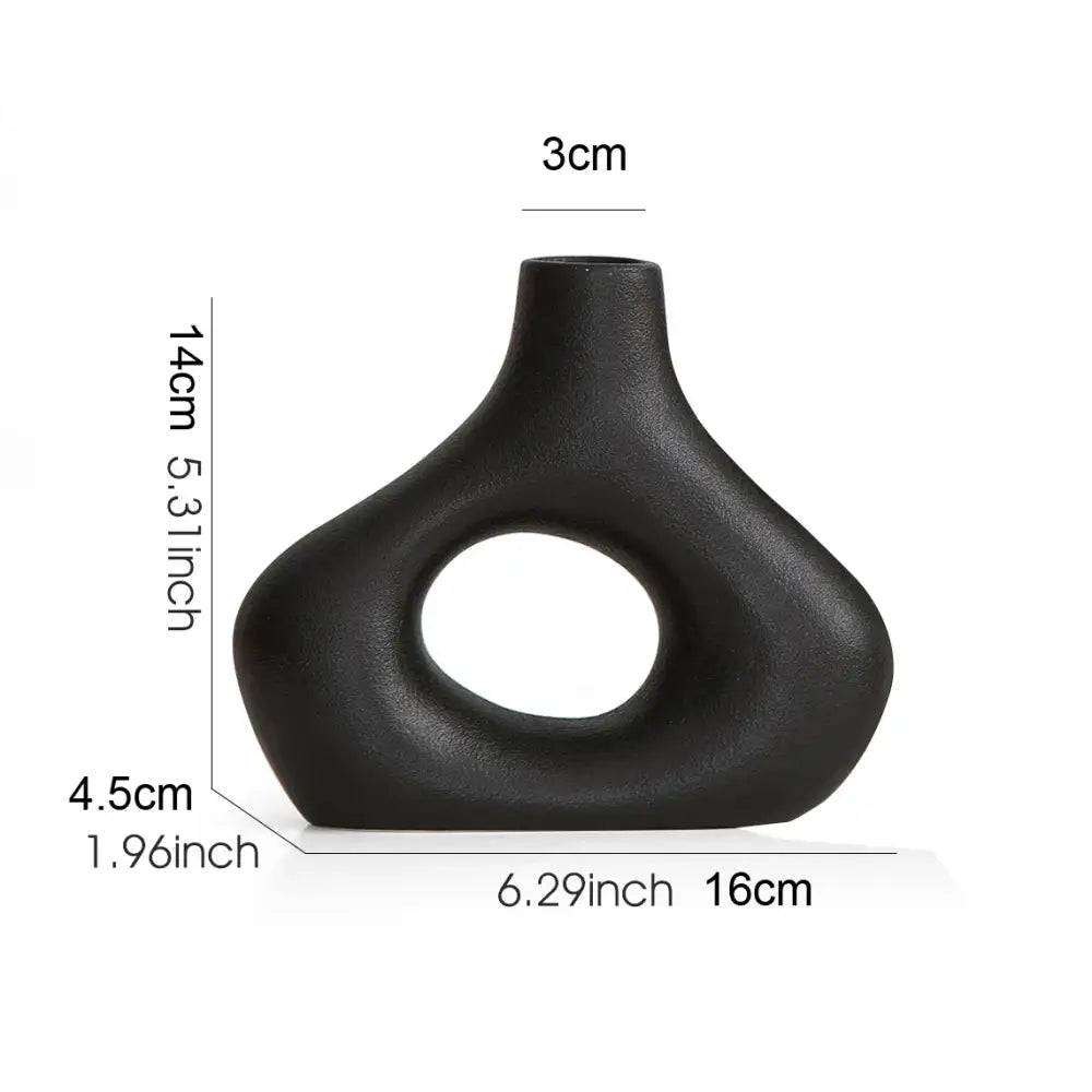 Matte Black Nordic Vase