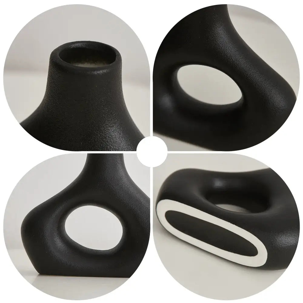 Matte Black Nordic Vase
