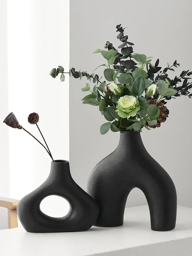 Matte Black Nordic Vase
