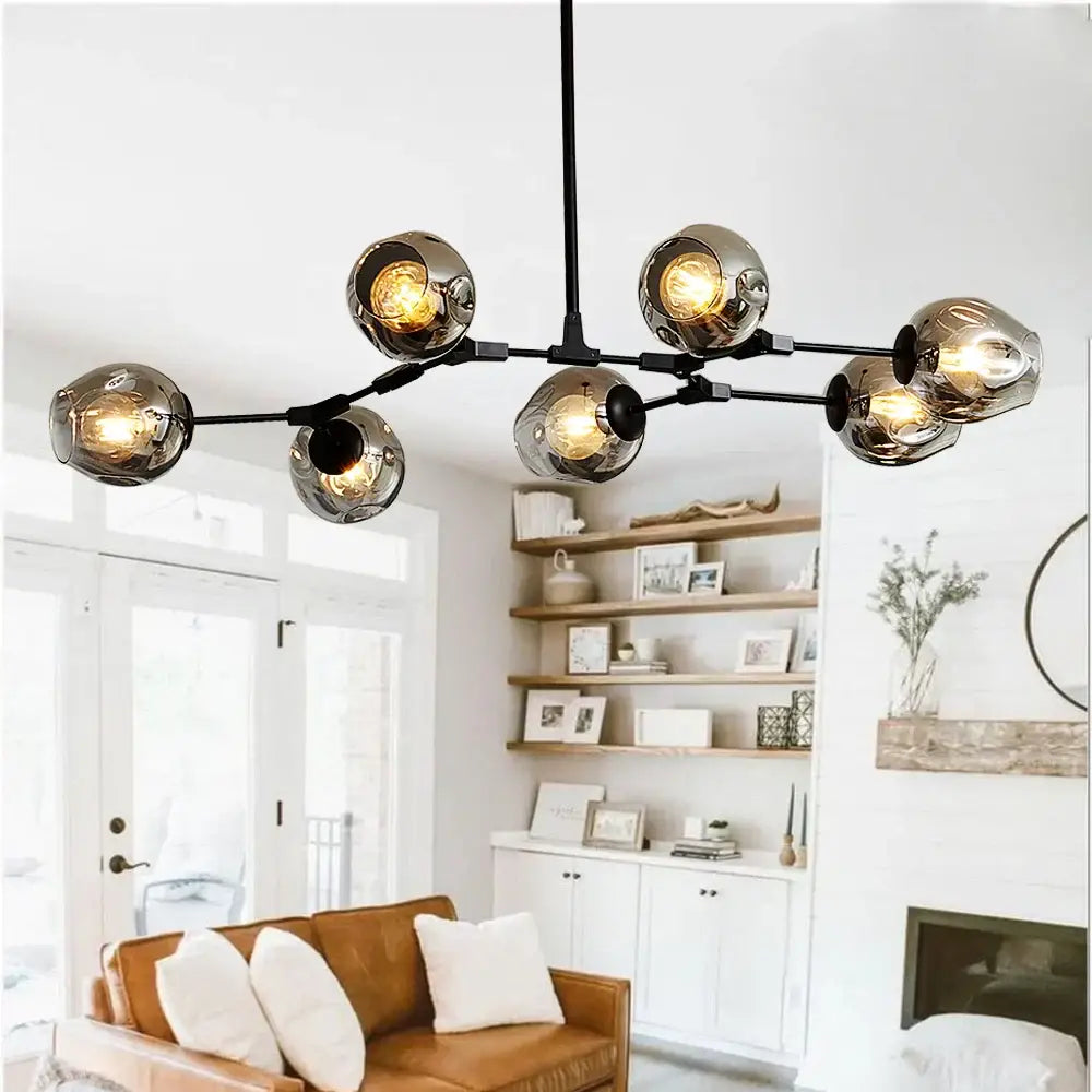 Amber Nordic Glass Chandelier