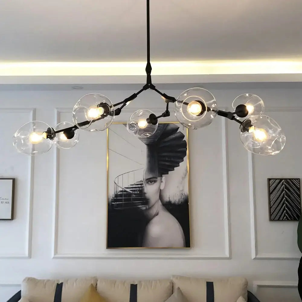 Amber Nordic Glass Chandelier