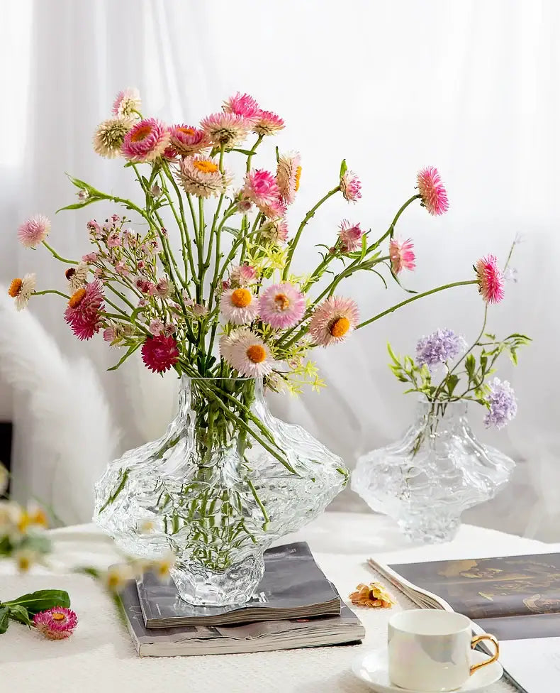 Gray Frosted Glass Vase