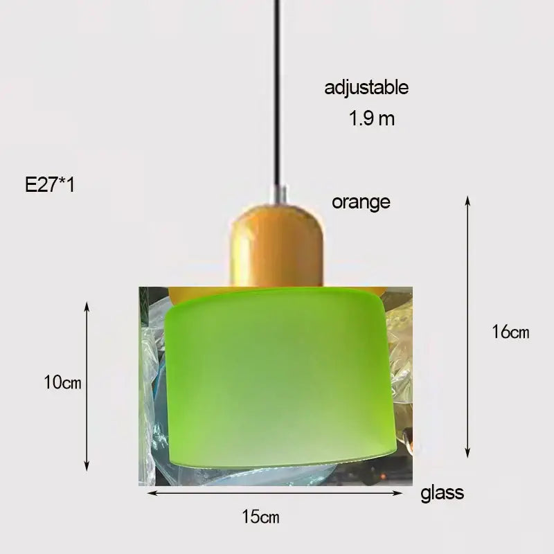 Olive Glass Pendant Chandelier