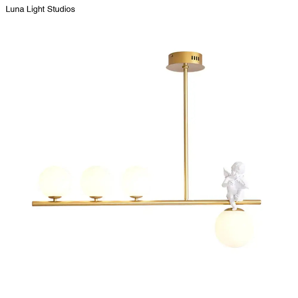 Black Opaline Glass Pendant Light 3 or 4 Lights