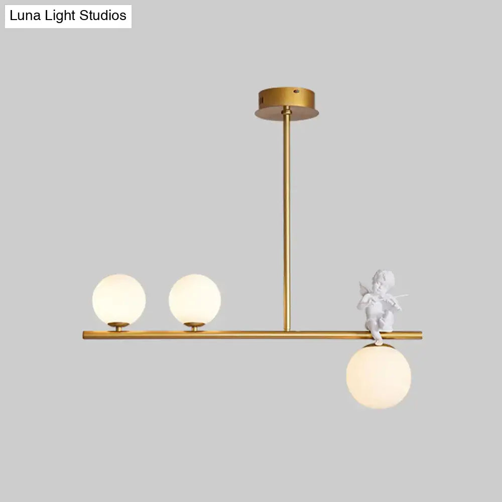 Black Opaline Glass Pendant Light 3 or 4 Lights