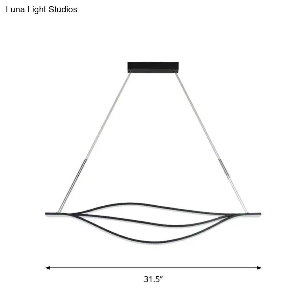 Black LED Pendant Light for Kitchen Island