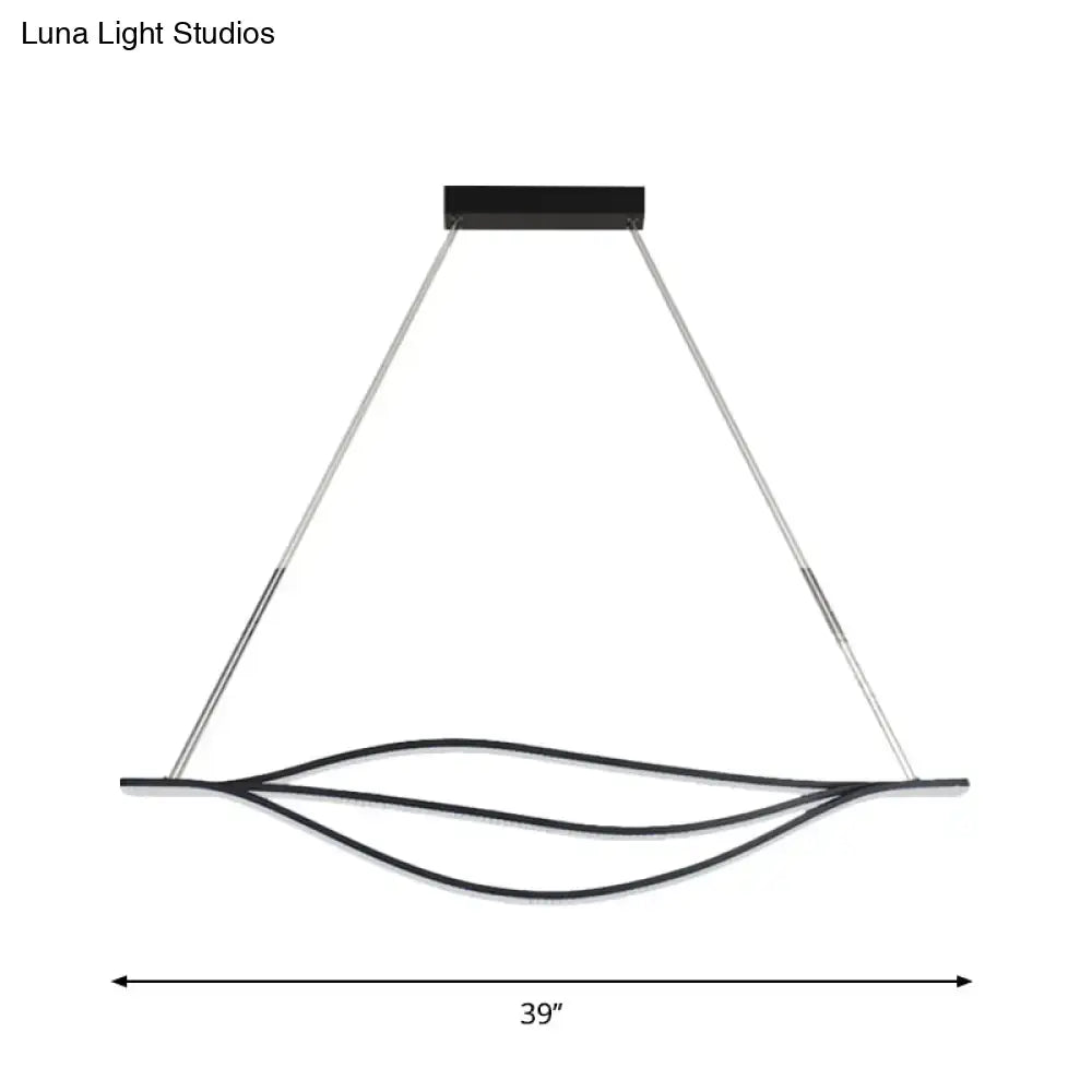 Black LED Pendant Light for Kitchen Island