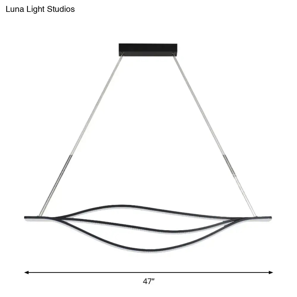 Black LED Pendant Light for Kitchen Island