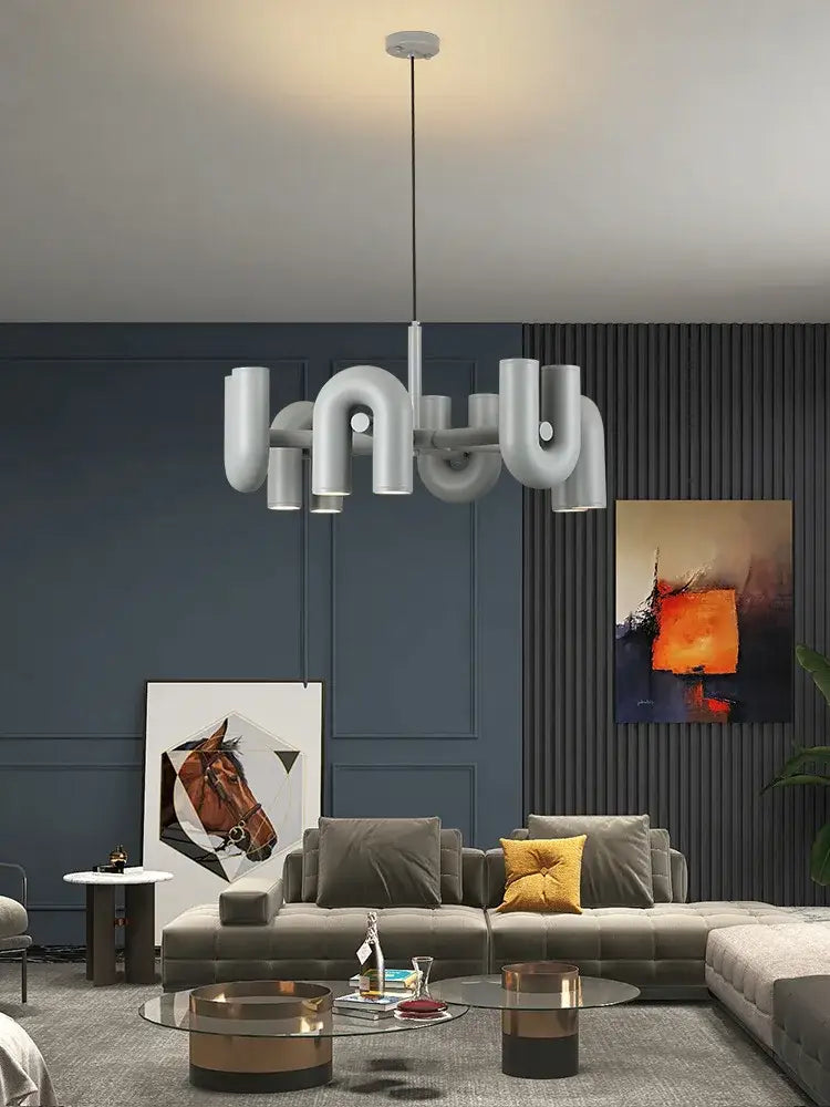 Gray Nordic LED Chandelier