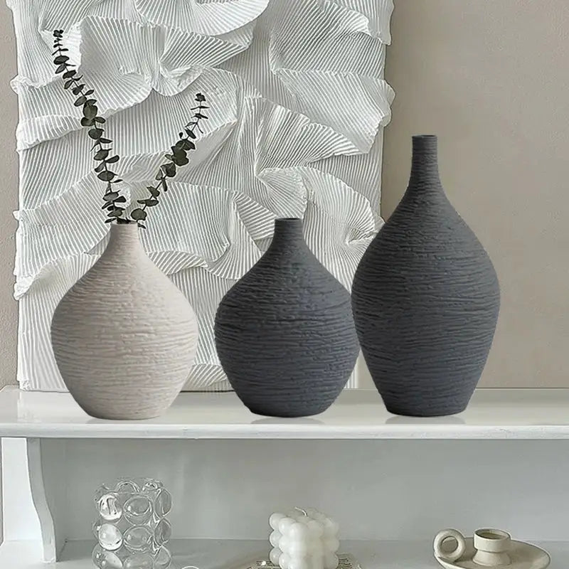 Sleek White Ceramic Vase Large or Small