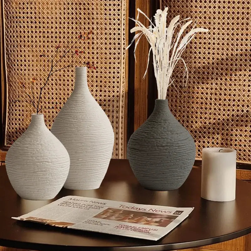 Sleek White Ceramic Vase Large or Small