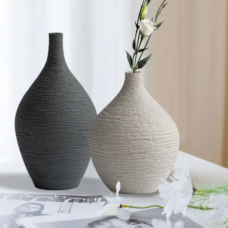 Sleek White Ceramic Vase Large or Small