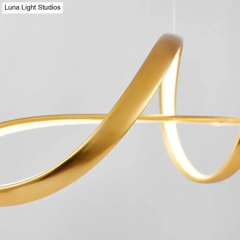 Gold Twist Pendant Light