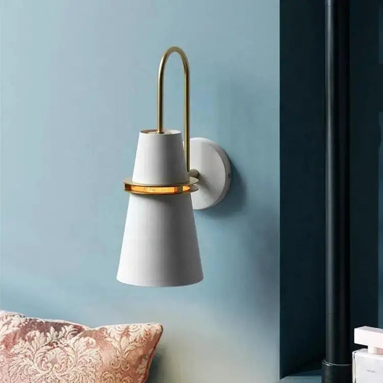 Blue Brass Conical Sconce