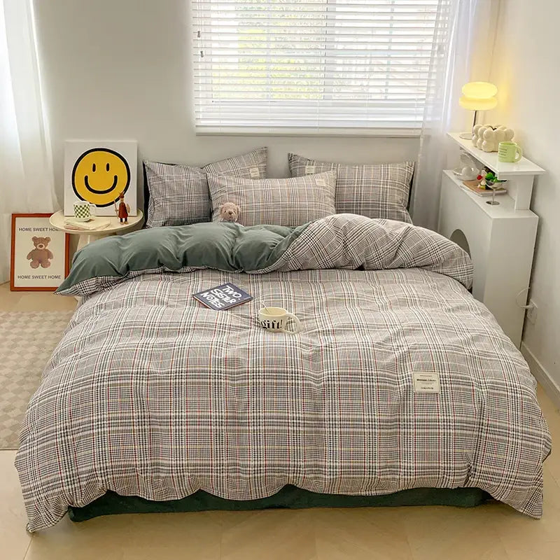 Green Cotton Bedding Set