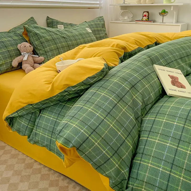 Green Cotton Bedding Set
