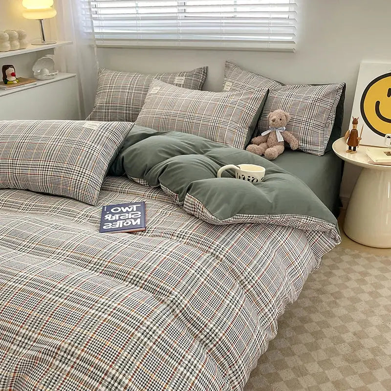 Green Cotton Bedding Set
