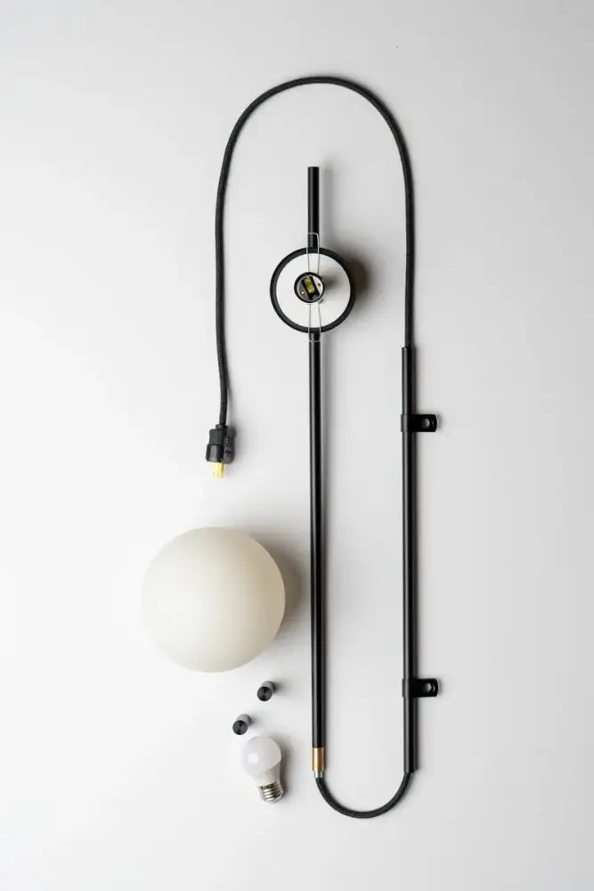 White Globe Wall Sconce