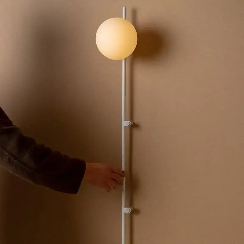 White Globe Wall Sconce