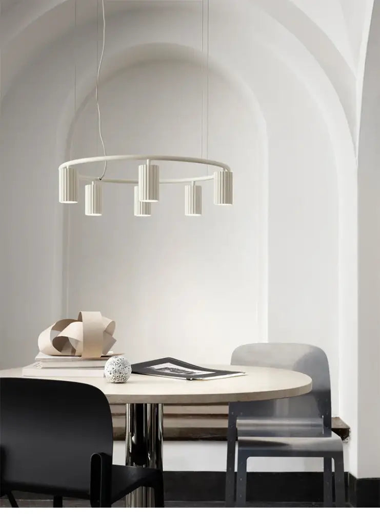 Wood Circle Chandelier
