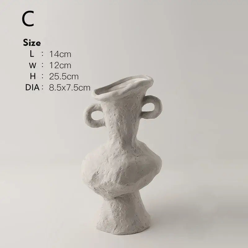 White Ceramic Flower Pots