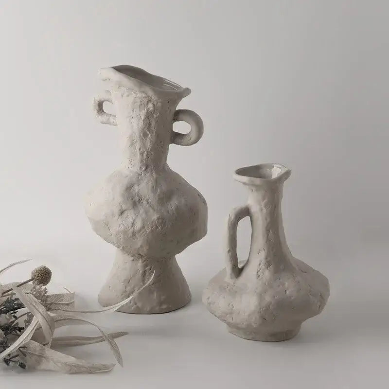 White Ceramic Flower Pots