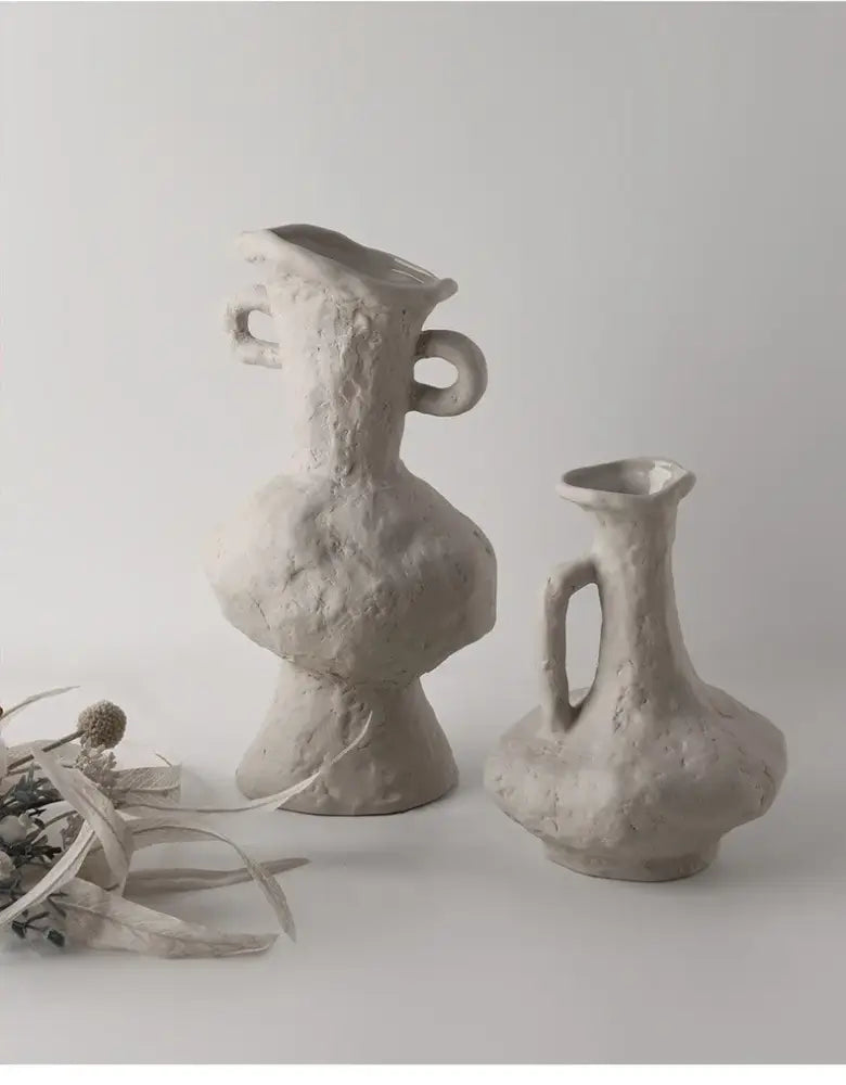White Ceramic Flower Pots