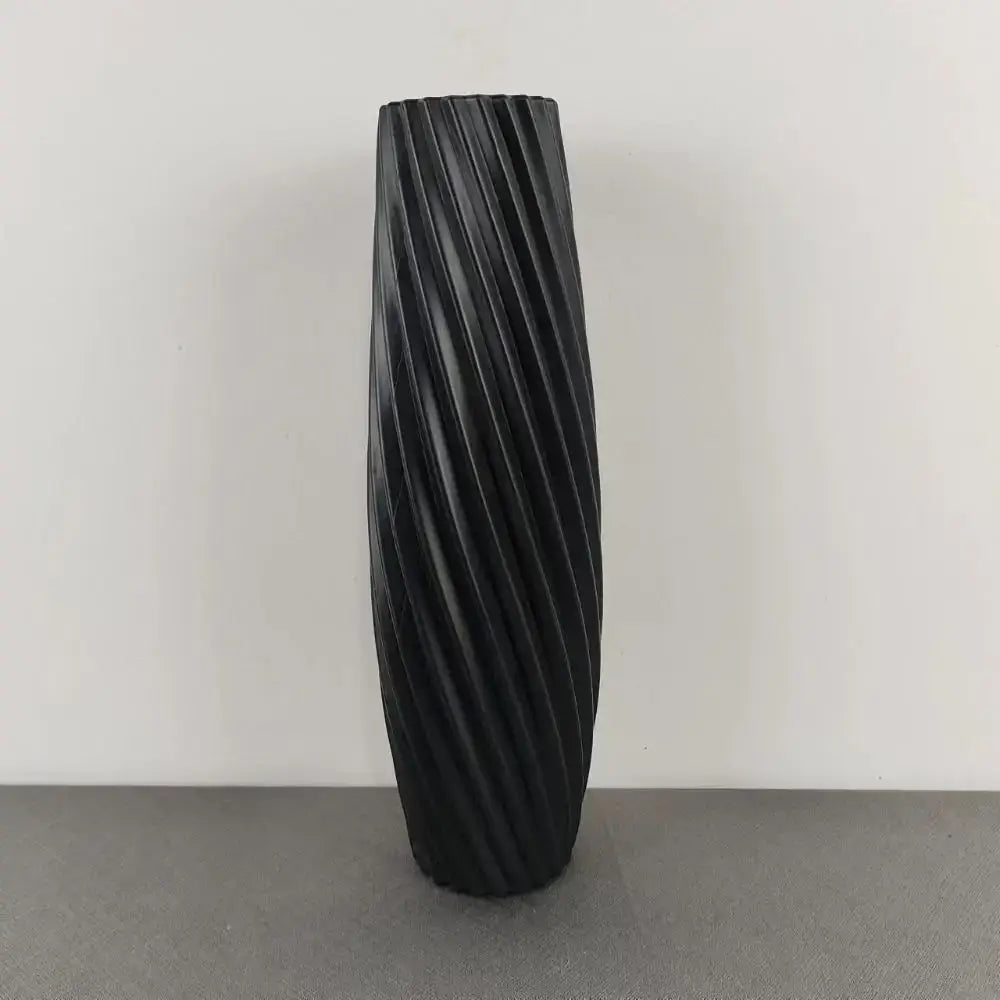 Multicolor Ribbed Plastic Vase
