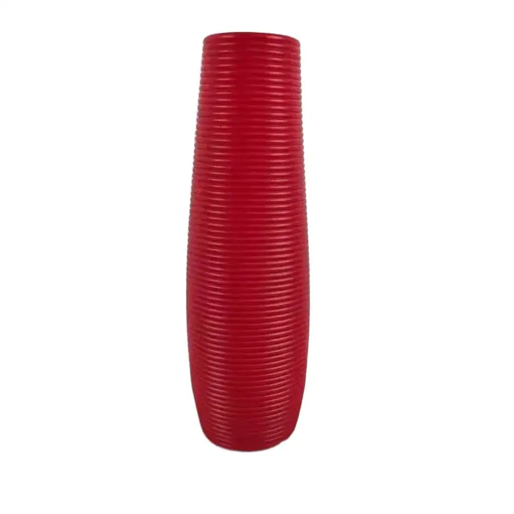 Multicolor Ribbed Plastic Vase