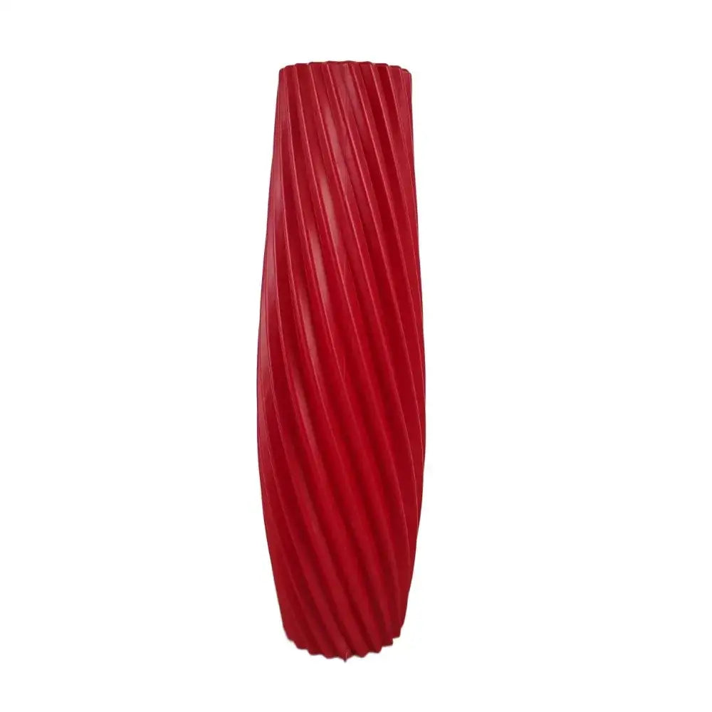 Multicolor Ribbed Plastic Vase
