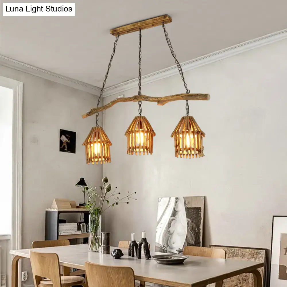 Wood House Bamboo Pendant Light