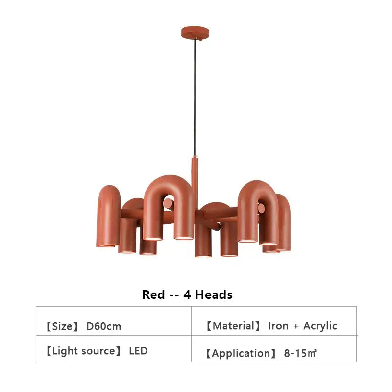 Blue U-Shape Ceiling Light