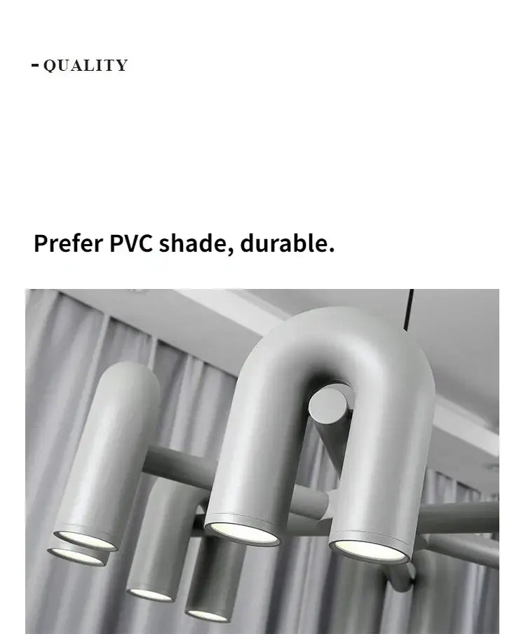 Blue U-Shape Ceiling Light