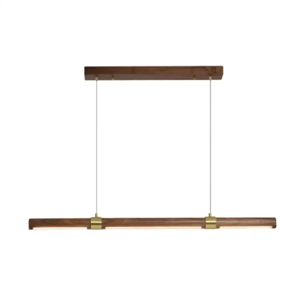 Wood Brass Island Pendant